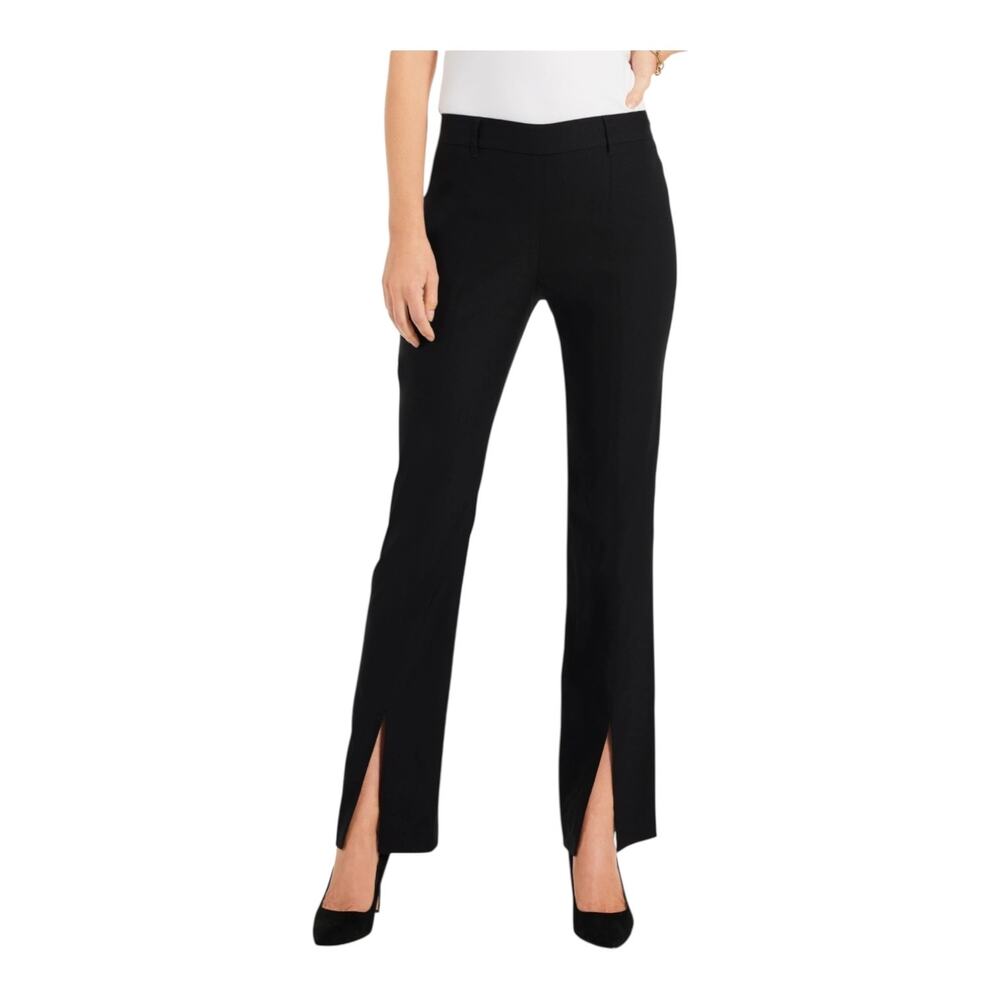 Nic + Zoe Polished Wonderstretch Boot Cut Slit Pant black size 18